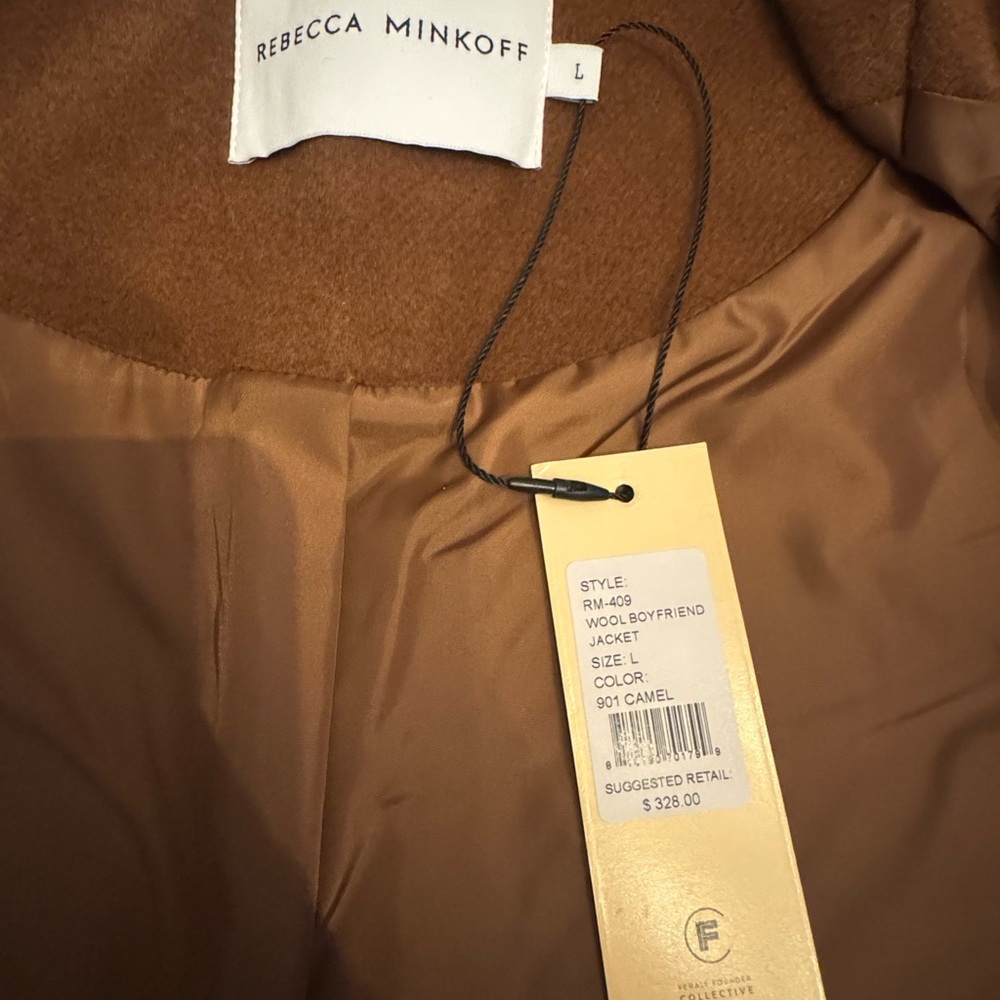 Rebecca Minkoff Camel Wool-Blend Jacket - Picture 3 of 5